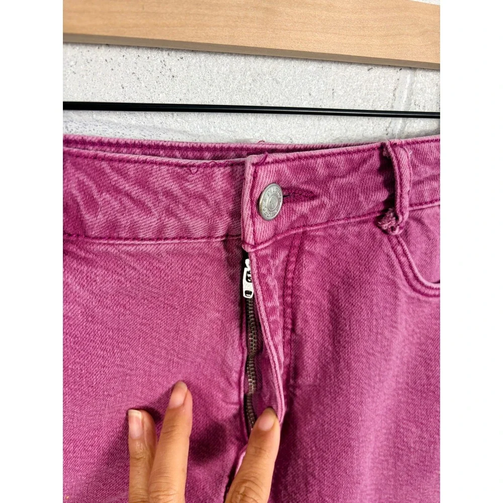 Anthropologie Pilcro Cut Off Jean Shorts Women 26 Purple Mid Rise Pockets - Picture 3 of 14